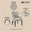 8-Piece Beever Taupe Chenille Dining Chair and Arm Chair with Rubberwood Legs