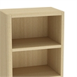 Rivington Modern Open Bookcase in Natural Oak (5-Shelf) - Set of 2