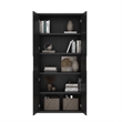 Rivington Modern Bookcase Cabinet in Black (5-Shelf) - Set of 2