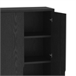 Rivington Modern Bookcase Cabinet in Black (5-Shelf) - Set of 2