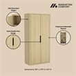 Rivington Modern Bookcase Cabinet in Natural Oak (5-Shelf) - Set of 2