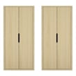 Rivington Modern Bookcase Cabinet in Natural Oak (5-Shelf) - Set of 2