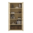 Rivington Modern Bookcase Cabinet in Natural Oak (5-Shelf) - Set of 2