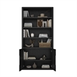 Rivington Modern Bookcase Cabinet in Black (4-Shelf) - Set of 2