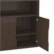 Rivington Modern Bookcase Cabinet in Walnut (4-Shelf) - Set of 2