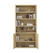 Rivington Modern Bookcase Cabinet in Natural Oak (4-Shelf) - Set of 2