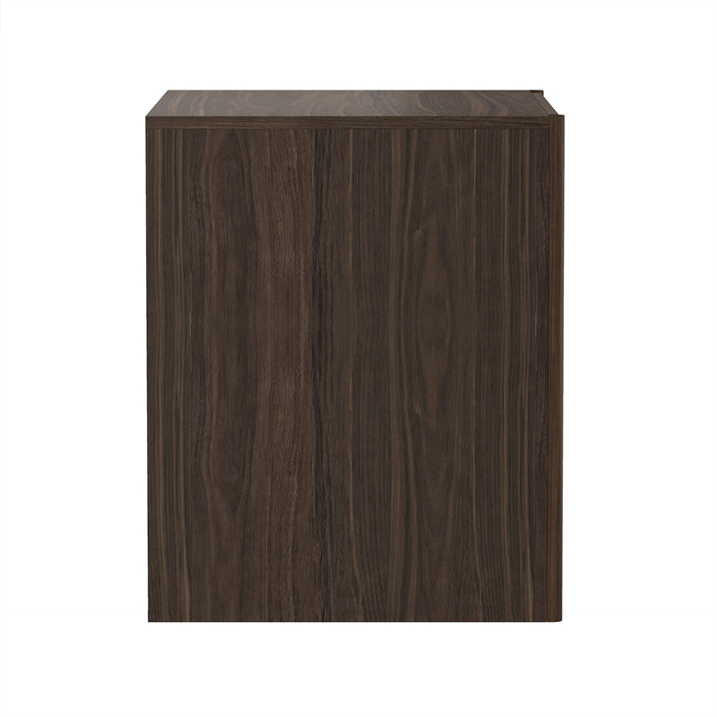Linda Modern Nightstand in Walnut Brown (2-Drawer) - Set of 2