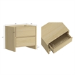 Linda Modern Nightstand in Natural Oak (2-Drawer) - Set of 2