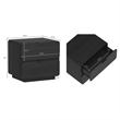 Chrystie Contemporary Modern Nightstand in Black (2-Drawer) - Set of 2