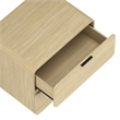Chrystie Contemporary Modern Nightstand in Natural (2-Drawer) - Set of 2