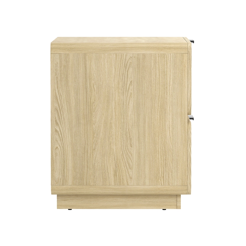 Chrystie Contemporary Modern Nightstand in Natural (2-Drawer) - Set of 2