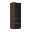 Rivington Modern Open Bookcase in Dark Walnut (5-Shelf) - Set of 3
