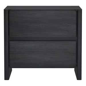 Linda Modern 24&quot Nightstand in Charcoal Grey (2-Drawer)