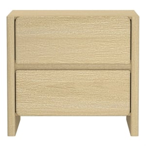 Linda Modern 24&quot Nightstand in Natural Oak (2-Drawer)