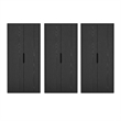 Rivington Modern Bookcase Cabinet in Black (5-Shelf) - Set of 3
