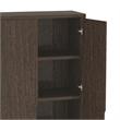 Rivington Modern Bookcase Cabinet in Walnut (5-Shelf) - Set of 3