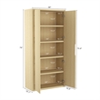Rivington Modern Bookcase Cabinet in Natural Oak (5-Shelf) - Set of 3
