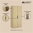 Rivington Modern Bookcase Cabinet in Natural Oak (5-Shelf) - Set of 3