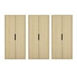 Rivington Modern Bookcase Cabinet in Natural Oak (5-Shelf) - Set of 3