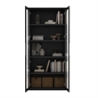 Rivington Modern Bookcase Cabinet in Black (5-Shelf) - Set of 3