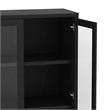 Rivington Modern Bookcase Cabinet in Black (5-Shelf) - Set of 3