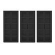 Rivington Modern Bookcase Cabinet in Black (5-Shelf) - Set of 3