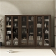 Rivington Modern Bookcase Cabinet in Walnut (5-Shelf) - Set of 3