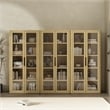 Rivington Modern Bookcase Cabinet in Natural Oak (5-Shelf) - Set of 3