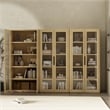 Rivington Modern Bookcase Cabinet in Natural Oak (5-Shelf) - Set of 3