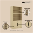 Rivington Modern Bookcase Cabinet in Natural Oak (4-Shelf) - Set of 3