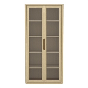 Rivington Modern 38&quot Bookcase Cabinet in Natural Oak (5-Shelf)