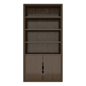 Rivington Modern 40&quot Bookcase Cabinet in Walnut (4-Shelf)