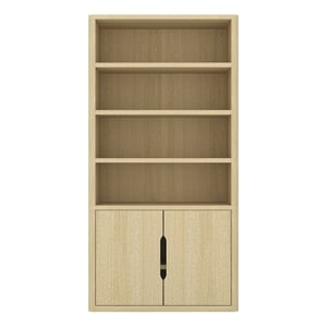 Rivington Modern 40&quot Bookcase Cabinet in Natural Oak (4-Shelf)