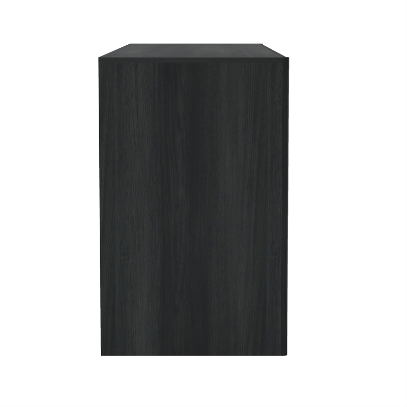 Linda Modern 2-Piece Double Wide Dresser and Nightstand in Charcoal Grey