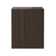 Linda Modern 2-Piece Double Wide Dresser and Nightstand in Walnut Brown