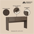 Linda Modern Console Table in Walnut Brown