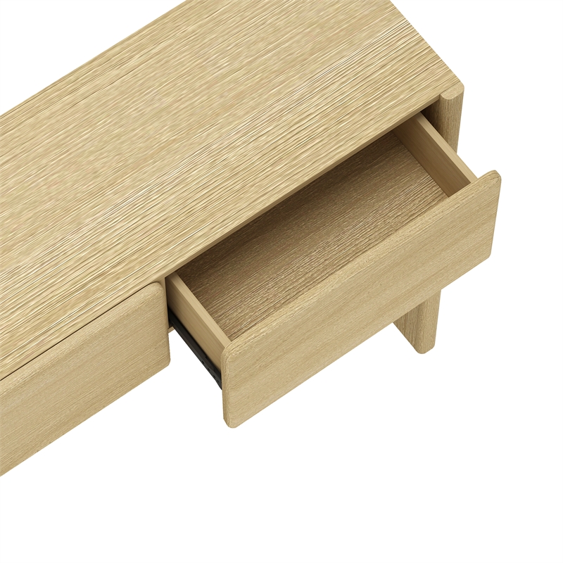 Linda Modern Console Table in Natural Oak