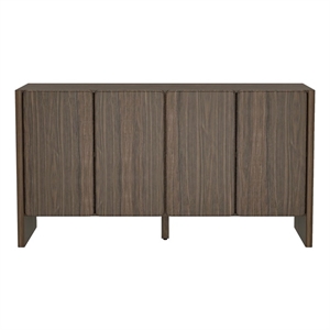 Linda Modern 60&quot Sideboard in Walnut Brown (4-Shelf)