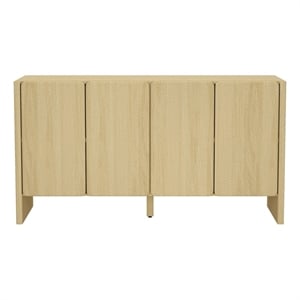 Linda Modern 60&quot Sideboard in Natural Oak (4-Shelf)