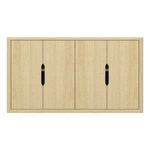 Rivington Modern 60&quot Sideboard in Natural Oak (4-Shelf)