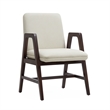 Stella Modern Wood Velvet Armchair in Cream - Set of 2