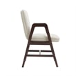 Stella Modern Wood Velvet Armchair in Cream - Set of 2