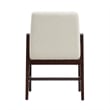 Stella Modern Wood Velvet Armchair in Cream - Set of 2