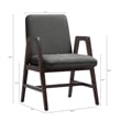 Stella Modern Wood Velvet Armchair in Graphite - Set of 2