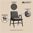 Stella Modern Wood Velvet Armchair in Graphite - Set of 2