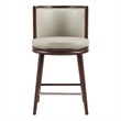 Evalyn Modern Wood Upholstered Counter Stool in Stone
