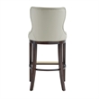 Blair Modern Wood Upholstered Barstool in Stone - Set of 2
