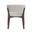 Blake Modern Wood Faux Mohair Armchair in Greige - Set of 2