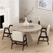 Stella Modern Wood Velvet Armchair in Cream - Set of 4