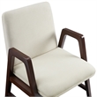 Stella Modern Wood Velvet Armchair in Cream - Set of 4